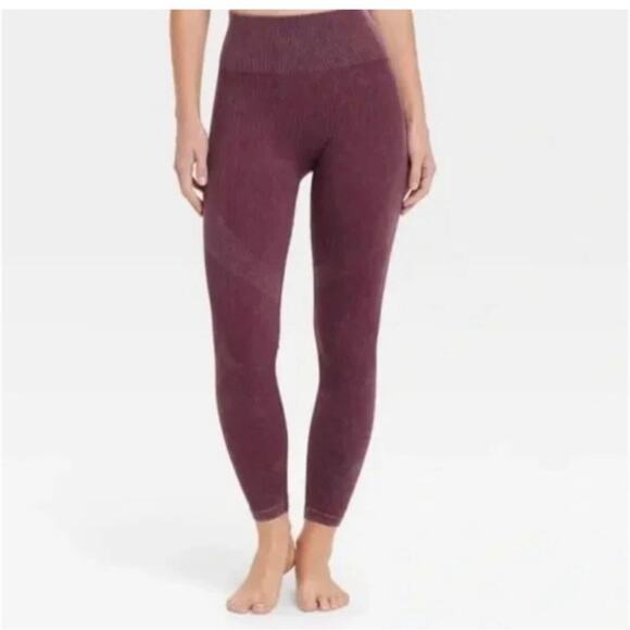 JoyLab High-Rise Ribbed Seamless 7/8 Leggings Size Large - Picture 1 of 5